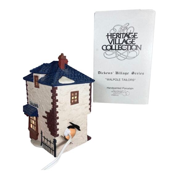 NEW Dept 56 Dickens Snow Village WALPOLE TAILORS Lighted Shop Christmas Building - Picture 4 of 14